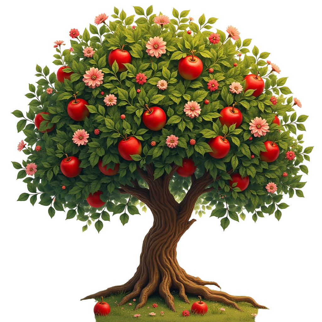 Apple Tree with Flowers